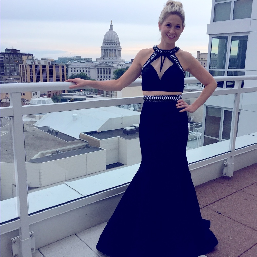 Black & White 2-piece Gown - WORN ONCE!